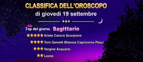 Oroscopo di giovedì 19 settembre, la classifica del giorno - © Roberta Carsoli.