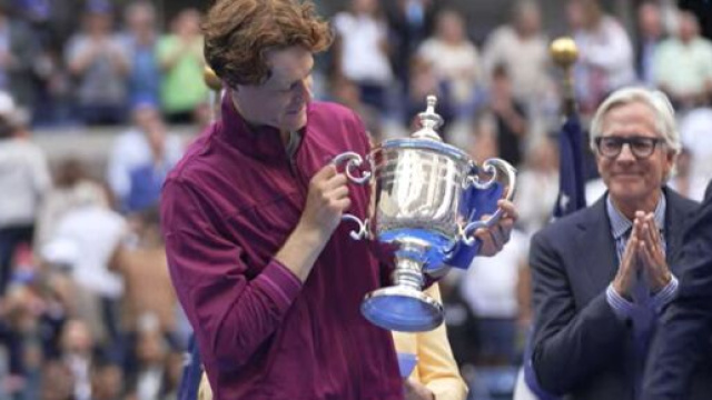 Il trionfo di Sinner agli US Open - screenshot © Sky Sport