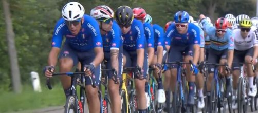 L'Italia agli Europei di ciclismo di Hasselt - Screenshot © Eurosport