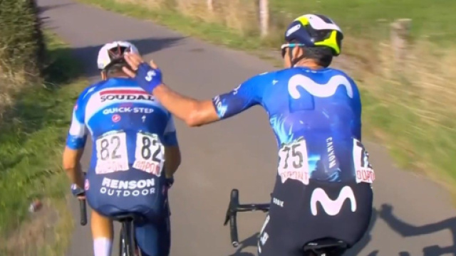Davide Formolo e Mauri Vansevenant - Screenshot © Eurosport.