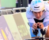 Antonio Tiberi nella crono del Giro del Lussemburgo - Screenshot © Eurosport