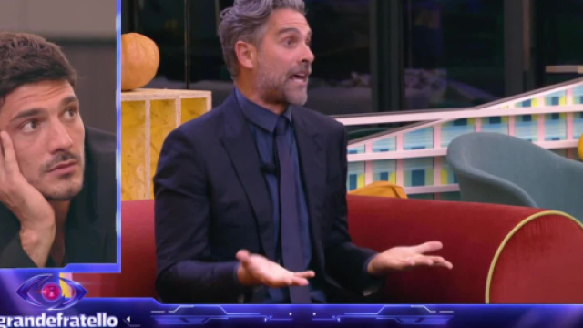 Lorenzo Spolverato e Luca Calvani (©Grande Fratello/Mediaset).