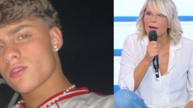 In foto Luk3 e Maria De Filippi (screenshot © Instagram Luk3-Mediaset)