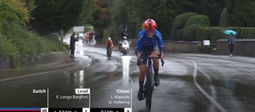 Elisa Longo Borghini ai Mondiali di ciclismo - Screenshot © Eurosport