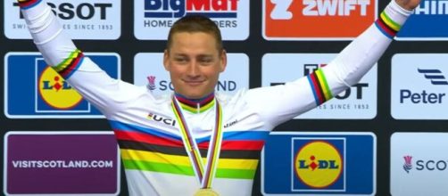 Il campione in carica MAthieu Van der Poel - Screenshot © Eurosport