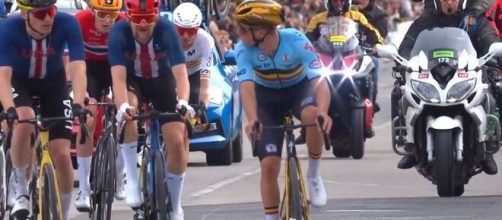 Remco Evenepoel ai Mondiali di ciclismo - Screenshot © Eurosport