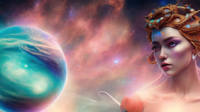 Dea che osserva un pianeta © Immagine Pixabay