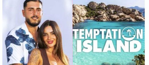 Michele, Millie e il logo di Temptation Island - screenshot © Chi/Canale 5.