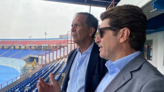Il sindaco di Catania Enrico Trantino e l'Assessore allo Sport Sergio Parisi - © Facebook / Comune di Catania
