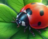 Coccinella portafortuna © Foto Bing IA