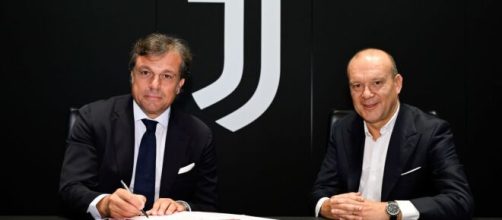 Cristiano Giuntoli e Maurizio Scanavino, football director e ad della Juventus ©️ foto presa dal sito Juventus