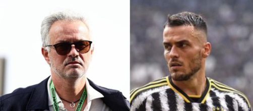 José Mourinho, allenatore del Fenerbahce. Foto © Facebook/Mourinho. Filip Kostic, esterno della Juventus. Foto © Juventus