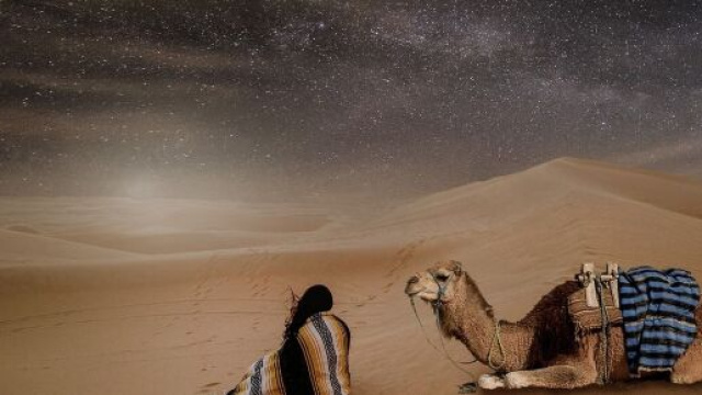 Cielo stellato sopra il deserto © Pixabay.