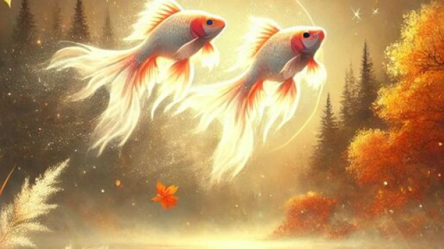 Immagine autunnale con due pesciolini @ DALL·E