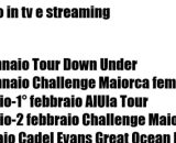 Il ciclismo in tv e streaming: via con il Tour Down Under.