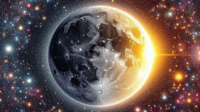 Luna e cielo stellato - © Foto Bing IA