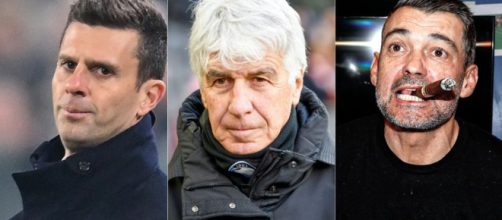 Thiago Motta, della Juventus. Foto © Sky Sport. Giampiero Gasperini, dell'Atalanta. © Sky Sport. Sergio Conceicao del Milan. © Sky Sport