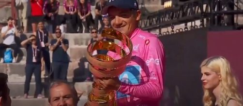 Richard Carapaz, vincitore del Giro d'Italia 2019 - © Screenshot Eurosport.