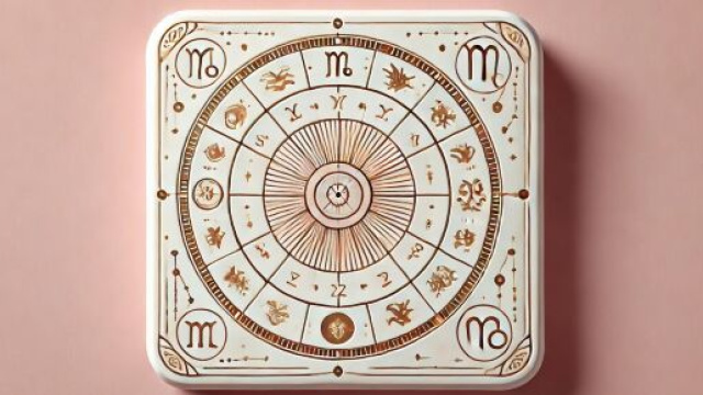 Quadrante oroscopo su sfondo rosa © ChatGpt