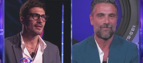 Lorenzo Spolverato e Luca Calvani (©Grande Fratello/Mediaset).