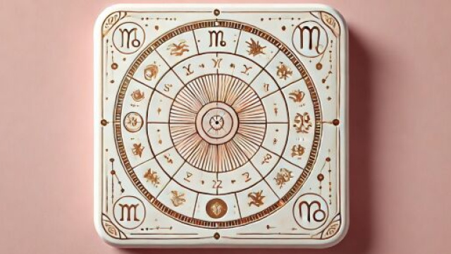 Quadrante oroscopo su sfondo rosa &copy; Dall-E AI.