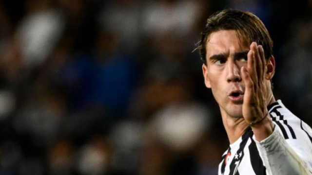 Dusan Vlahovic, attaccante della Juventus. Foto &copy; Sky Sport