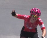 Noemi Rüegg vince al Tour Down Under - © Screenshot Eurosport.