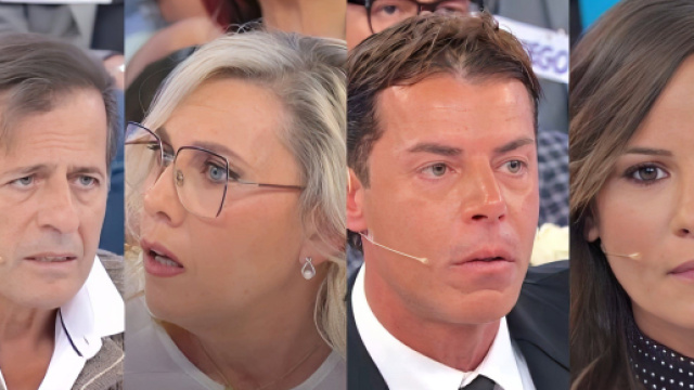 Fabio, Elena, Diego e Claudia - screenshot © Canale 5.