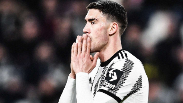 Dusan Vlahovic dopo un gol mancato &copy; Instagram