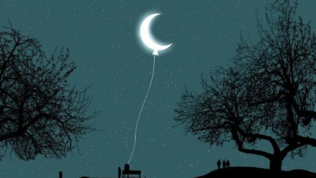 La Luna attacata a una coppia innamorata (©pixabay.com)