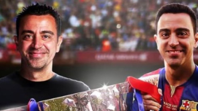 Xavi Hernandez da giocatore e da allenatore © Instagram