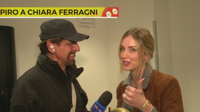 Chiara Ferragni riceve il tapiro d'oro, © Striscia La Notizia/Mediaset.