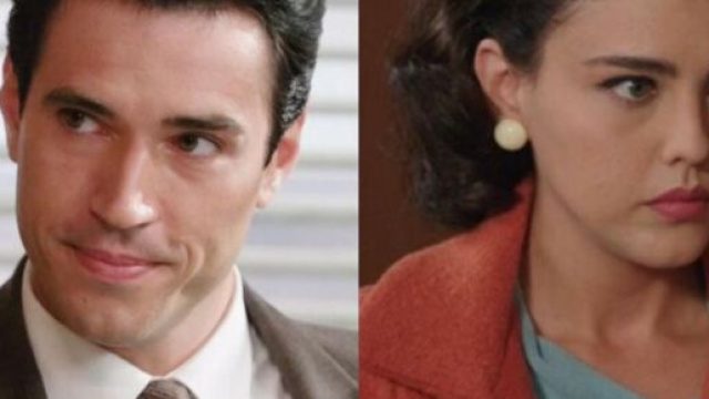 In foto Matteo e Maria de Il Paradiso delle signore (screenshot © Rai).