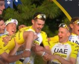 La UAE Emirates sul podio del Tour de France - © Youtube Tour de France