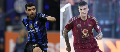 Mehdi Taremi e Gianluca Mancini © FC Inter / AS Roma