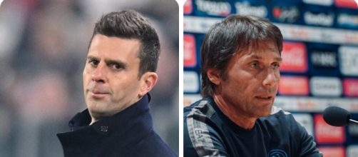 Thiago Motta a Antonio Conte © screenshot Sky Sport / SSC Napoli