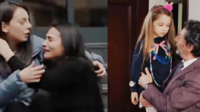 Yesim piange con Burcu, Tarik e Oyku vanno via &copy; Tradimento - Aldatmak