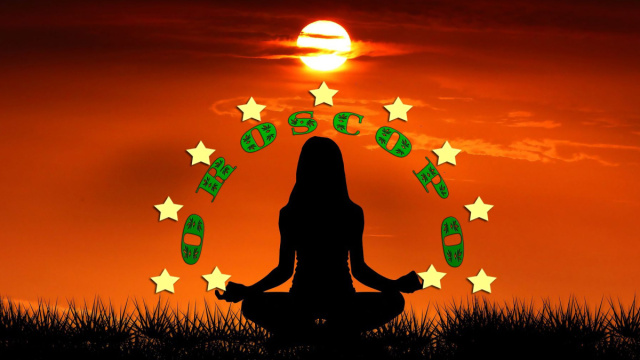 Donna in posizione yoga con le stelline dell'oroscopo - © Roberta Carsoli.