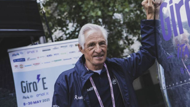 Francesco Moser in occasione del Giro E © Facebook