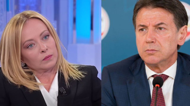 Giorgia Meloni e Giuseppe Conte (© Facebook)