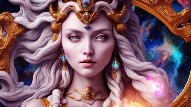 Figura femminile eterea in stile mitologico-fantasy © Pixabay.