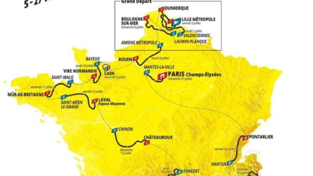 Il percorso dell'ultimo Tour de France - © ASO