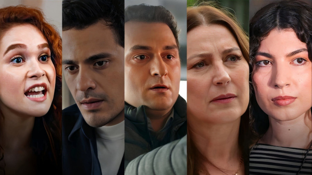 Selin, Tolga, Umit, Guzide e Azra - screenshot © Tradimento