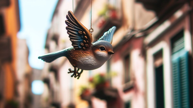 Numero 35 della Smorfia napoletana, Pesci e l'uccellino. &copy; Immagine creata con Dall-E