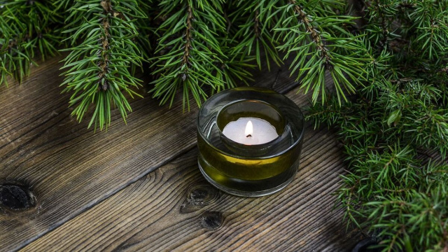 Una candela sotto un albero (©pixabay.com)