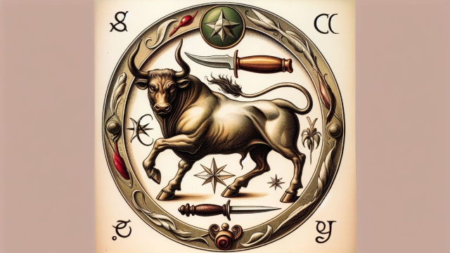 Numero 41 della Smorfia napoletana, 'o curtiello per il Toro. © Immagine creata con Dall-E