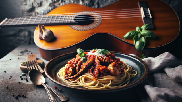 Numero 67 della Smorfia napoletana, il Pesci e 'o purpo. &copy; Immagine creata con Dall-E