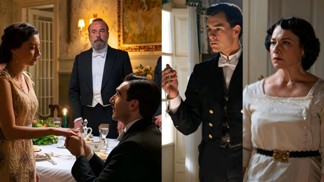 Angela, Alonso, Lorenzo, Curro e Leocadia - screenshot © La Promessa.