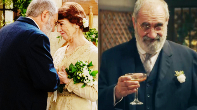 Romulo ed Emilia nella scena delle nozze © La Promessa.