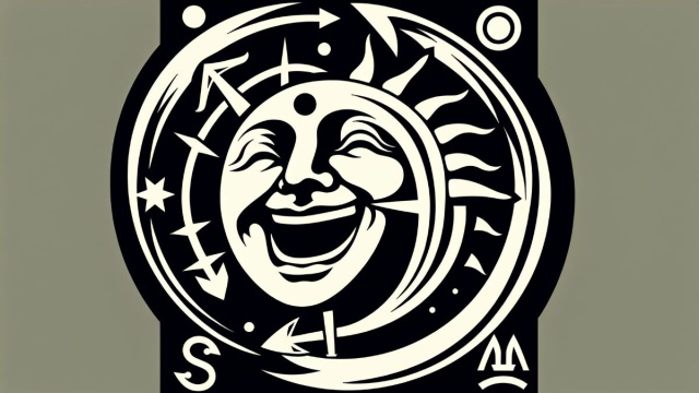 Numero 19 della Smorfia napoletana, 'a resata per il Sagittario. © Immagine creata con Dall-E